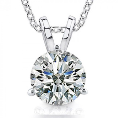 0.50 Ct Size Ladies Round Cut Cubic Zirconia Soitaire Pendant Necklace In Martini Setting 0.50 Ct Size Ladies Round Cut Cubic Zirconia Soitaire Pendant Necklace In Martini Setting