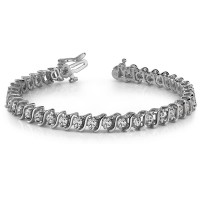 4.00 ct Round Cut Diamond S-Type Tennis Bracelet 4.00 ct Round Cut Diamond S-Type Tennis Bracelet