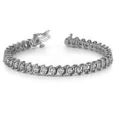 4.00 ct Round Cut Diamond S-Type Tennis Bracelet 4.00 ct Round Cut Diamond S-Type Tennis Bracelet