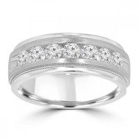 0.70 ct Men's Round Cut Diamond Wedding Band Ring in Channel Setting 0.70 ct Men's Round Cut Diamond Wedding Band Ring in Channel Setting