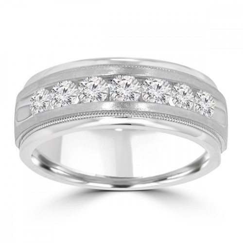 0.70 ct Men's Round Cut Diamond Wedding Band Ring in Channel Setting 0.70 ct Men's Round Cut Diamond Wedding Band Ring in Channel Setting