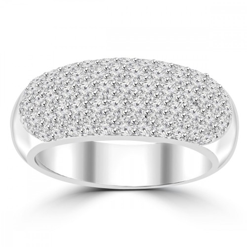 1.44 ct Ladies Five Row Round Cut Diamond Anniversary Ring