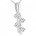 0.65 Ct Ladies Round Cut Diamond Pendant / Necklace In 14 kt White Gold 0.65 Ct Ladies Round Cut Diamond Pendant / Necklace In 14 kt White Gold