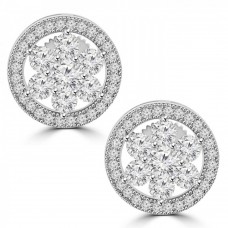 1.68 ct Round Cut Cubic Zirconia Stud Earrings in Screw Back 1.68 ct Round Cut Cubic Zirconia Stud Earrings in Screw Back