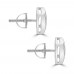0.55 ct Round Cut Cubic Zirconia Stud Earrings in Screw Back