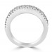 1.16 ct Ladies Three Row Round Cut Diamond Wedding Band in 14 kt White Gold