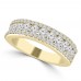 1.16 ct Ladies Three Row Round Cut Diamond Wedding Band in 14 kt Yellow Gold