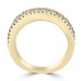 1.16 ct Ladies Three Row Round Cut Diamond Wedding Band in 14 kt Yellow Gold
