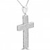 1.61 ct t.w. Round Cut Diamond Cross Pendant Necklace in 14 kt Gold 1.61 ct t.w. Round Cut Diamond Cross Pendant Necklace in 14 kt Gold