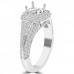 1.27 ct Ladies Round Cut Diamond Semi Mounting Engagement Ring in 14 kt White Gold