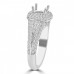 1.27 ct Ladies Round Cut Diamond Semi Mounting Engagement Ring in 14 kt White Gold