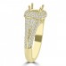 1.27 ct Ladies Round Cut Diamond Semi Mounting Engagement Ring in 14 kt Yellow Gold