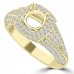 1.27 ct Ladies Round Cut Diamond Semi Mounting Engagement Ring in 14 kt Yellow Gold