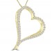 1.39 ct Round Cut Diamond Heart Shape Pendant Necklace (G Color SI-1 Clarity) in 14 kt Yellow Gold 1.39 ct Round Cut Diamond Heart Shape Pendant Necklace (G Color SI-1 Clarity) in 14 kt Yellow Gold