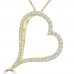 1.39 ct Round Cut Diamond Heart Shape Pendant Necklace (G Color SI-1 Clarity) in 14 kt Yellow Gold 1.39 ct Round Cut Diamond Heart Shape Pendant Necklace (G Color SI-1 Clarity) in 14 kt Yellow Gold