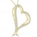 1.39 ct Round Cut Diamond Heart Shape Pendant Necklace (G Color SI-1 Clarity) in 14 kt Yellow Gold 1.39 ct Round Cut Diamond Heart Shape Pendant Necklace (G Color SI-1 Clarity) in 14 kt Yellow Gold