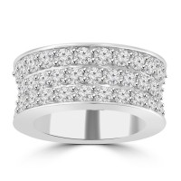 6.92 ct Three Row Round Cut Diamond Eternity Wedding Band Ring ( G Color SI-1 Clarity) 6.92 ct Three Row Round Cut Diamond Eternity Wedding Band Ring ( G Color SI-1 Clarity)