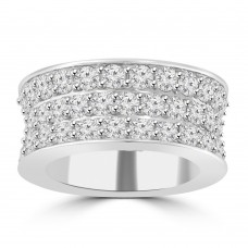 6.92 ct Three Row Round Cut Diamond Eternity Wedding Band Ring ( G Color SI-1 Clarity) 6.92 ct Three Row Round Cut Diamond Eternity Wedding Band Ring ( G Color SI-1 Clarity)