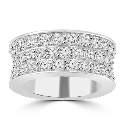 6.92 ct Three Row Round Cut Diamond Eternity Wedding Band Ring ( G Color SI-1 Clarity) 6.92 ct Three Row Round Cut Diamond Eternity Wedding Band Ring ( G Color SI-1 Clarity)