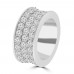 6.92 ct Three Row Round Cut Diamond Eternity Wedding Band Ring ( G Color SI-1 Clarity) 6.92 ct Three Row Round Cut Diamond Eternity Wedding Band Ring ( G Color SI-1 Clarity)