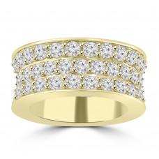6.92 ct Three Row Round Cut Diamond Eternity Wedding Band Ring ( G Color SI-1 Clarity) 6.92 ct Three Row Round Cut Diamond Eternity Wedding Band Ring ( G Color SI-1 Clarity)