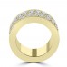 6.92 ct Three Row Round Cut Diamond Eternity Wedding Band Ring ( G Color SI-1 Clarity) 