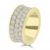 6.92 ct Three Row Round Cut Diamond Eternity Wedding Band Ring ( G Color SI-1 Clarity) 