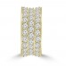 6.92 ct Three Row Round Cut Diamond Eternity Wedding Band Ring ( G Color SI-1 Clarity) 