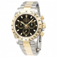 Cosmograph Daytona Black Dial Stainless steel and 18K Yellow Gold Oyster Bracelet Automatic Men's Watch Cosmograph Daytona Black Dial Stainless steel and 18K Yellow Gold Oyster Bracelet Automatic Men's Watch