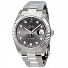 Datejust 41 Rhodium Diamond Dial Automatic Men's Watch Datejust 41 Rhodium Diamond Dial Automatic Men's Watch