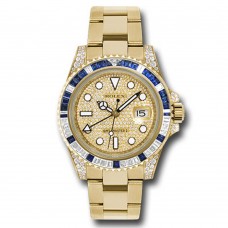 Rolex GMT Master II 18k Yellow Gold Mens Watch with diamonds 116759SA pave Rolex GMT Master II 18k Yellow Gold Mens Watch with diamonds 116759SA pave