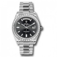 Day Date 40 Platinum Diamond Bezel Watch Day Date 40 Platinum Diamond Bezel Watch