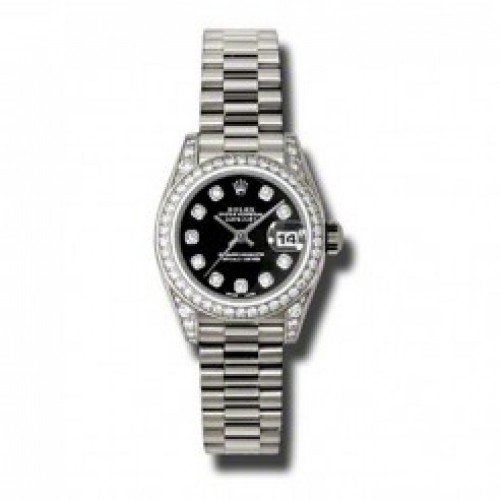 Datejust Lady - Gold President White Gold - Diamond Bezel - President Datejust Lady - Gold President White Gold - Diamond Bezel - President