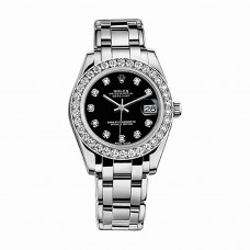Rolex Pearlmaster 34 81299 White Gold Watch (Black Set with Diamonds) Rolex Pearlmaster 34 81299 White Gold Watch (Black Set with Diamonds)