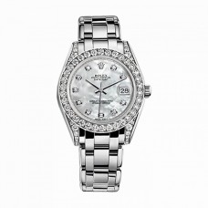 Pearlmaster 34 81159 White Gold Watch (White) Pearlmaster 34 81159 White Gold Watch (White)