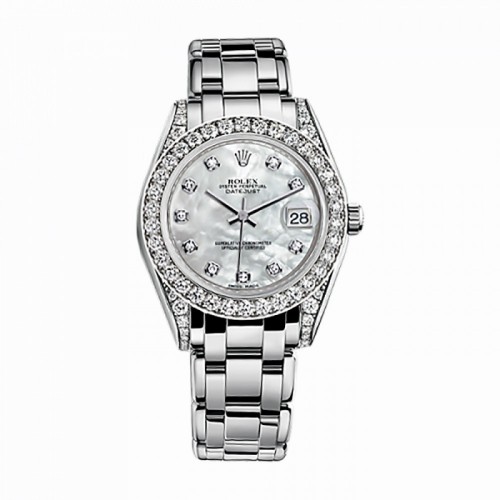 Pearlmaster 34 81159 White Gold Watch (White) Pearlmaster 34 81159 White Gold Watch (White)