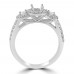 1.01 ct Ladies Round and Baguette Cut Diamond Semi Mounting Engagement Ring in 14 kt White Gold 1.01 ct Ladies Round and Baguette Cut Diamond Semi Mounting Engagement Ring in 14 kt White Gold