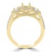 1.01 ct Ladies Round and Baguette Cut Diamond Semi Mounting Engagement Ring in 14 kt Yellow Gold 1.01 ct Ladies Round and Baguette Cut Diamond Semi Mounting Engagement Ring in 14 kt Yellow Gold