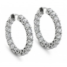2.00 ct Round Cut Diamond Hoop Huggie Earrings 2.00 ct Round Cut Diamond Hoop Huggie Earrings