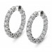 2.00 ct Round Cut Diamond Hoop Huggie Earrings