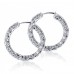 2.00 ct Round Cut Diamond Hoop Huggie Earrings