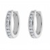 1.00 ct Ladies Round Cut Diamond Hoop Huggie Earrings 1.00 ct Ladies Round Cut Diamond Hoop Huggie Earrings