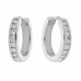 1.00 ct Ladies Round Cut Diamond Hoop Huggie Earrings 1.00 ct Ladies Round Cut Diamond Hoop Huggie Earrings