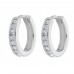 1.00 ct Ladies Round Cut Diamond Hoop Huggie Earrings 1.00 ct Ladies Round Cut Diamond Hoop Huggie Earrings