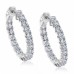 1.50 ct Ladies Round Cut Diamond Hoop Huggie Earrings 1.50 ct Ladies Round Cut Diamond Hoop Huggie Earrings