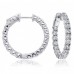 1.50 ct Ladies Round Cut Diamond Hoop Huggie Earrings 1.50 ct Ladies Round Cut Diamond Hoop Huggie Earrings