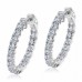1.50 ct Ladies Round Cut Diamond Hoop Huggie Earrings 1.50 ct Ladies Round Cut Diamond Hoop Huggie Earrings