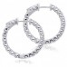 1.50 ct Ladies Round Cut Diamond Hoop Huggie Earrings 1.50 ct Ladies Round Cut Diamond Hoop Huggie Earrings