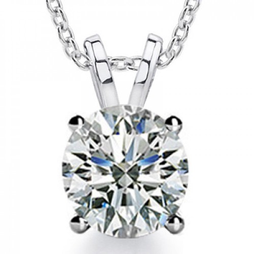 0.40 Ct Ladies Round Cut Diamond Solitaire Pendant Necklace 0.40 Ct Ladies Round Cut Diamond Solitaire Pendant Necklace