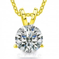 0.50 Ct Ladies Round Cut Diamond Solitaire Pendant Necklace in Yellow Gold 0.50 Ct Ladies Round Cut Diamond Solitaire Pendant Necklace in Yellow Gold